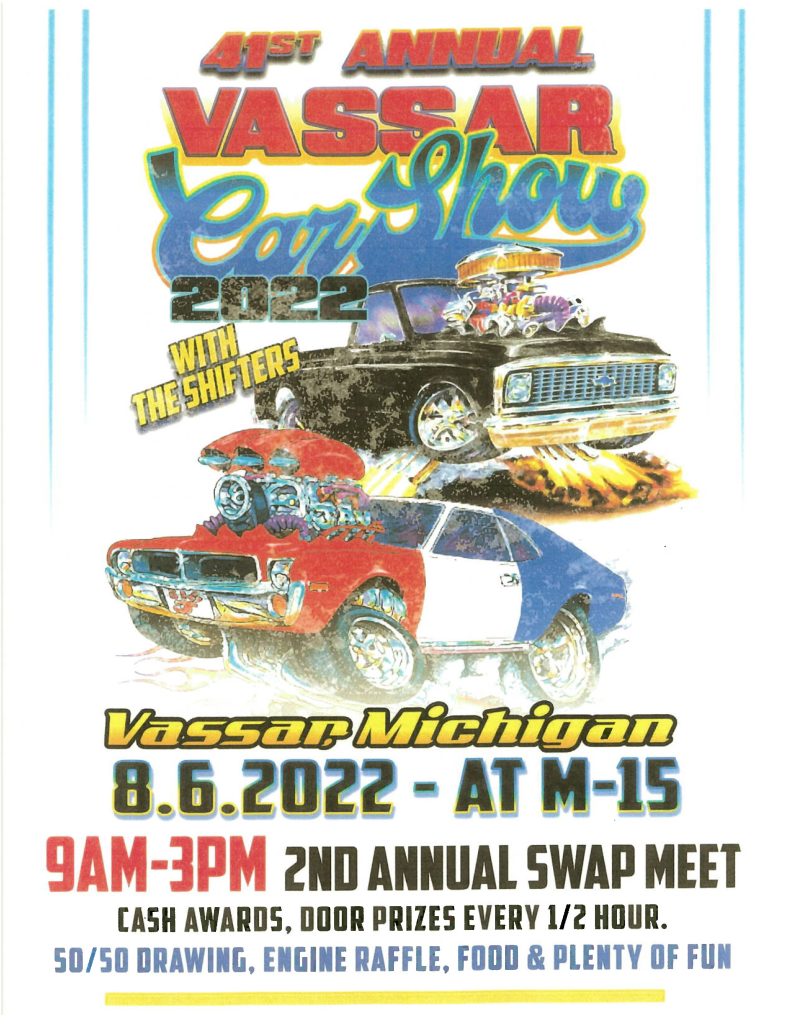 41ST Annual Vassar Car Show 2022 Caro, Sandusky, Bad Axe, MI