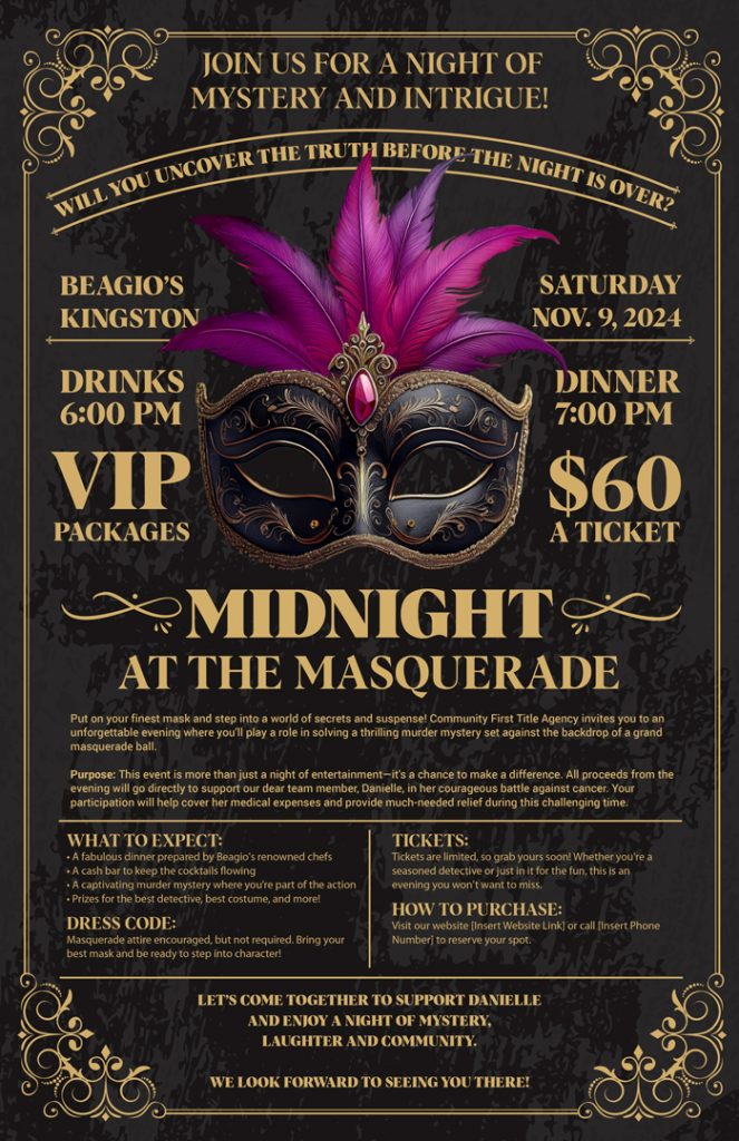 Midnight at the Masquerade - Murder Mystery Dinner